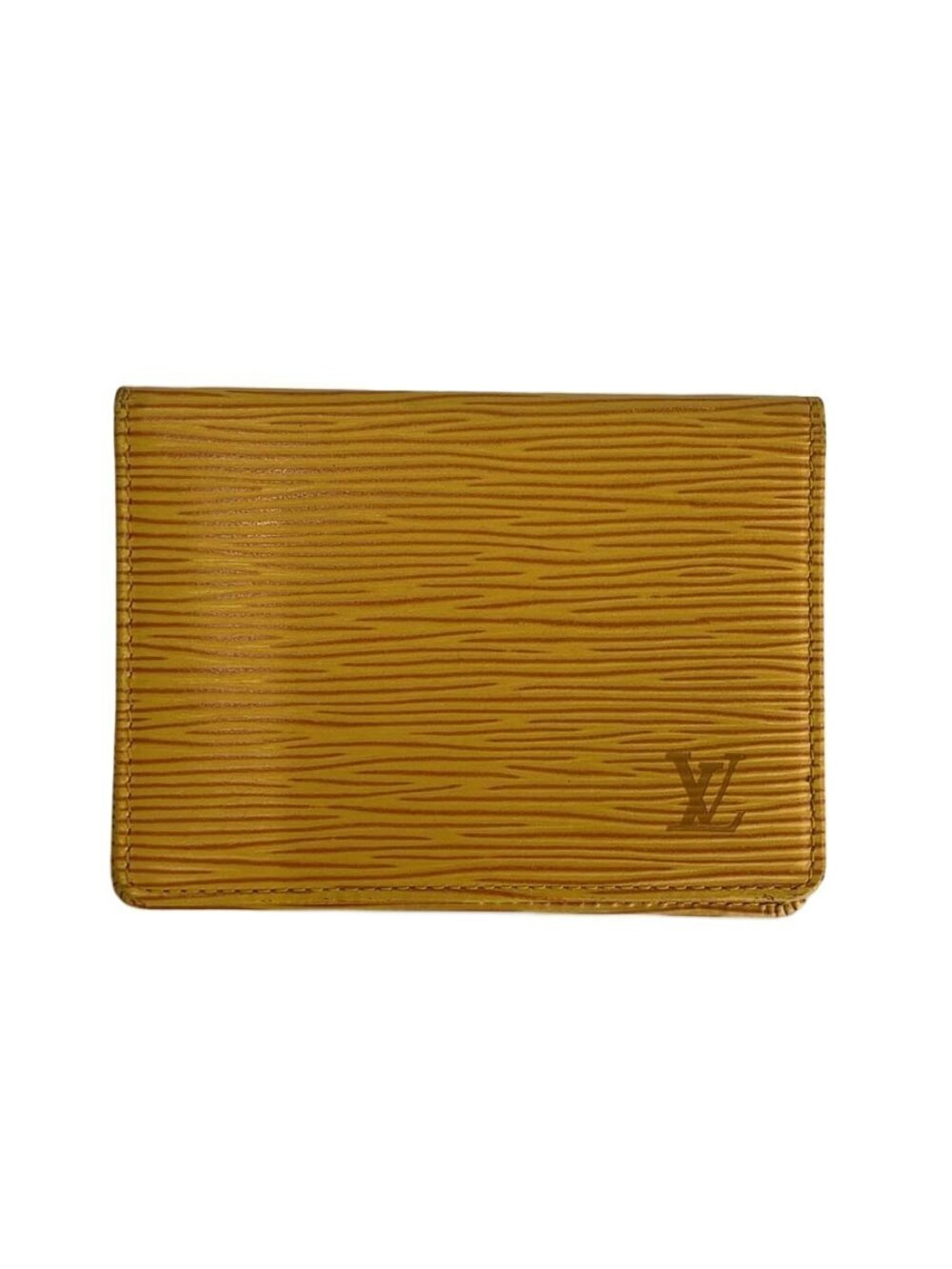 LOUIS VUITTON Porte Wallet Cartes Vertical Epi Leather Yellow